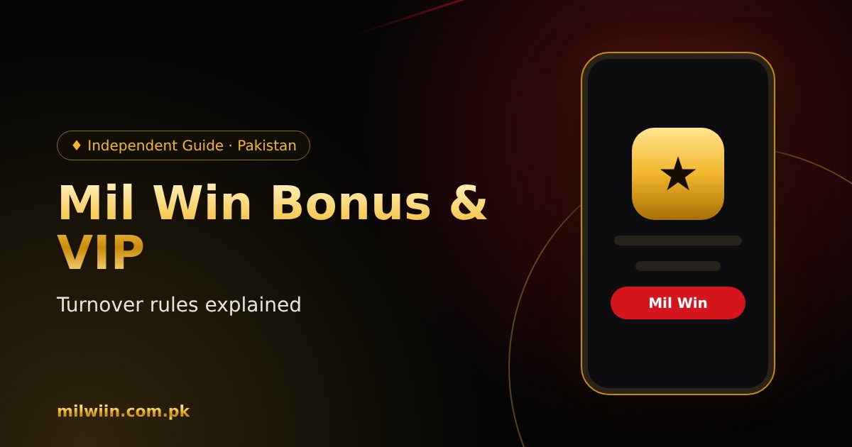 Mil Win bonus, VIP and referral rewards overview