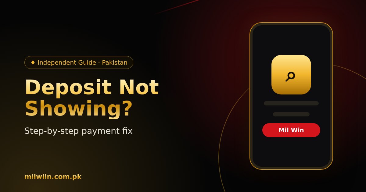 Checking a Mil Win deposit with transaction ID