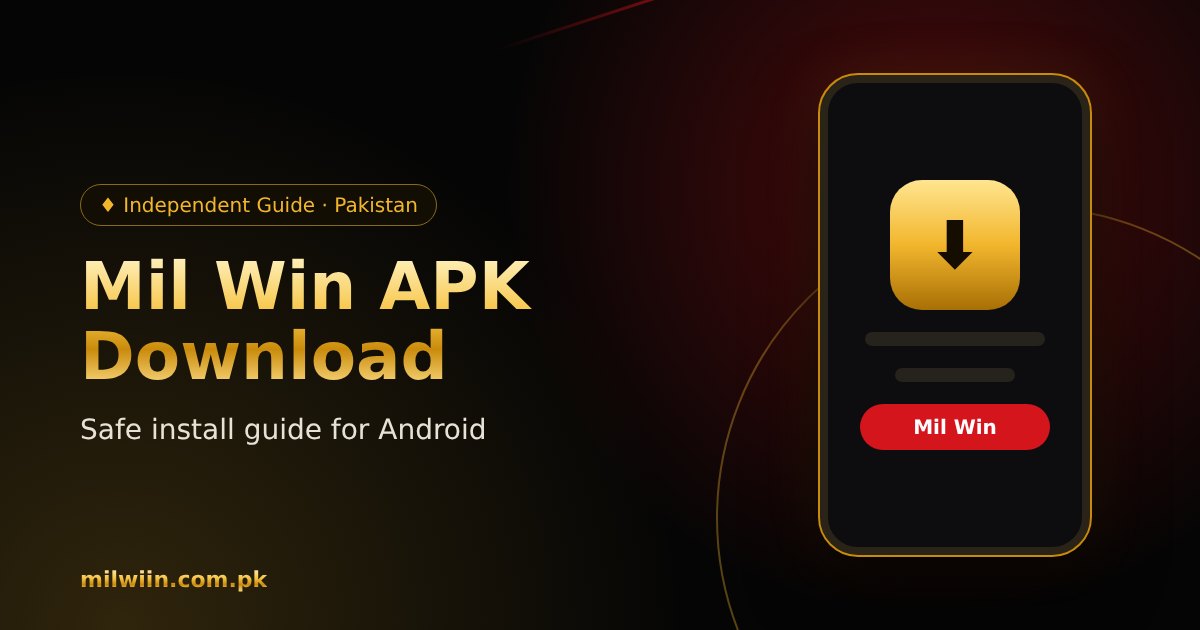 Mil Win APK download and install steps on an Android phone