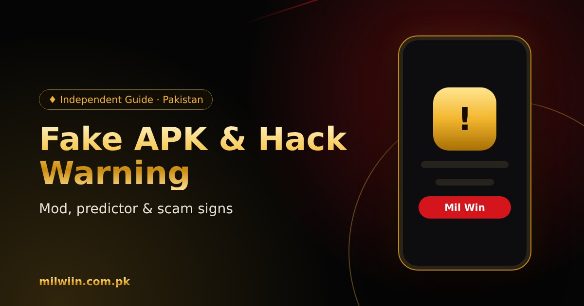 How to identify a fake Mil Win APK