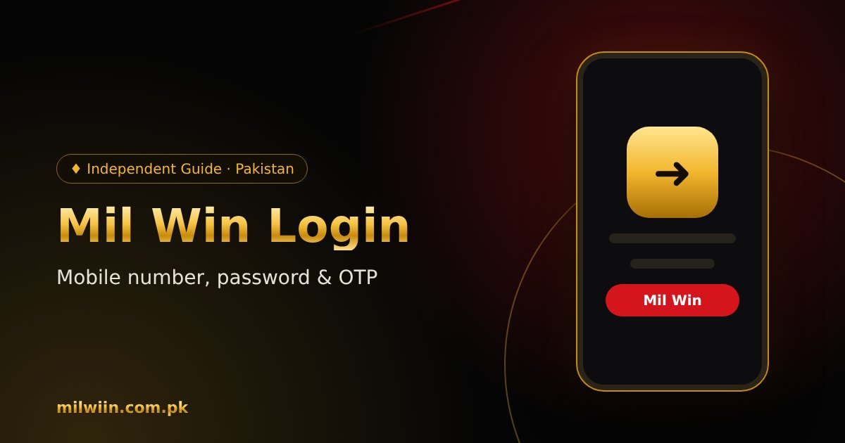 Mil Win login with mobile number and password