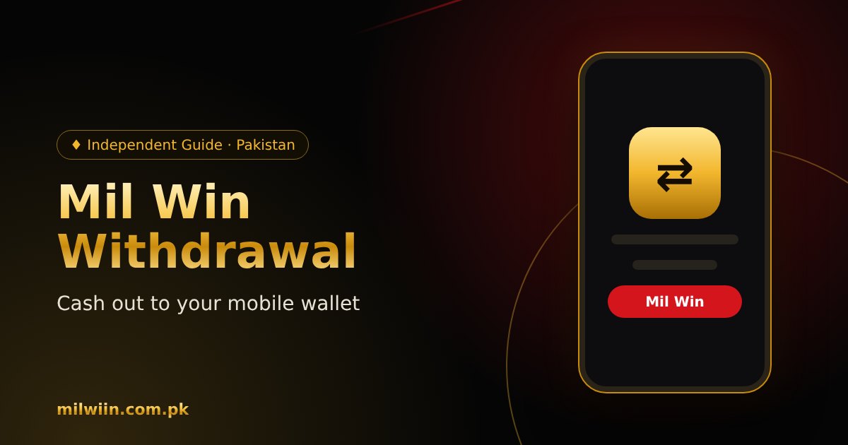 Mil Win withdrawal request screen